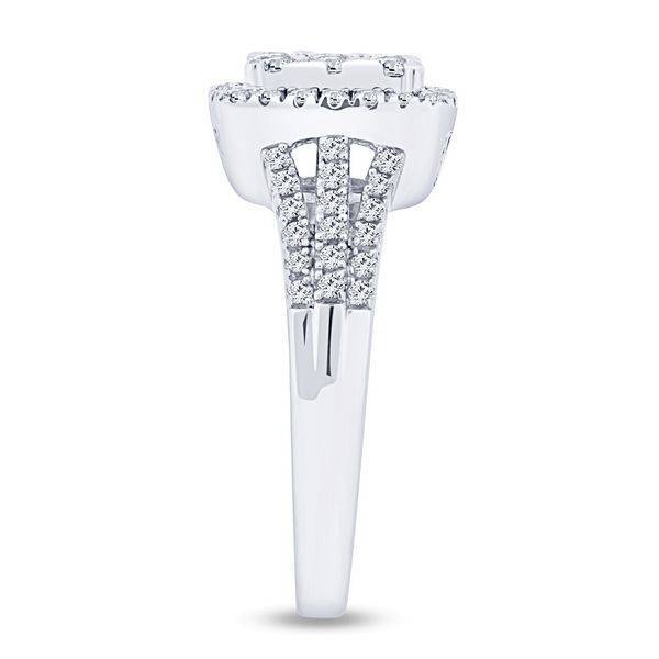 14k white gold 0.75 Diamond composite Engagement Ring