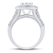 14K WHITE GOLD 1.63 CTW Diamond COMPOSITE Bridal Set
