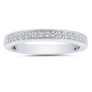 14K white gold 0.232 Ctw Wedding Band