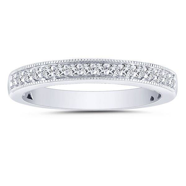 14K white gold 0.232 Ctw Wedding Band