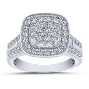 14K white gold 1.5 Ctw Composite Bridal set