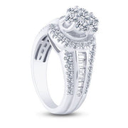 14k White Gold 1.50 ctw Diamond Composite Bridal set