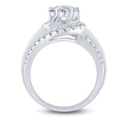14k White Gold 1.50 ctw Diamond Composite Bridal set