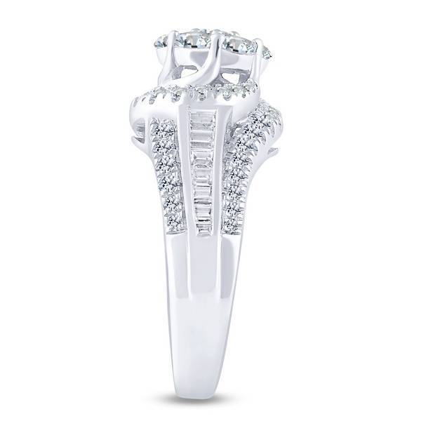 14k White Gold 1.50 ctw Diamond Composite Bridal set