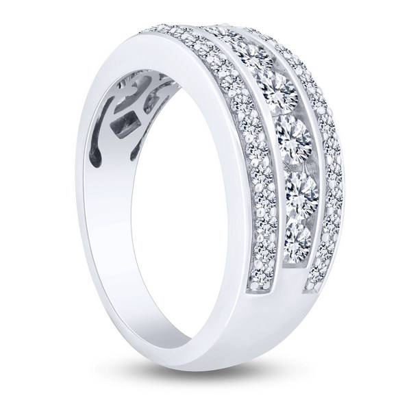 14K White Gold 0.98 ctw Diamond Anniversary Band