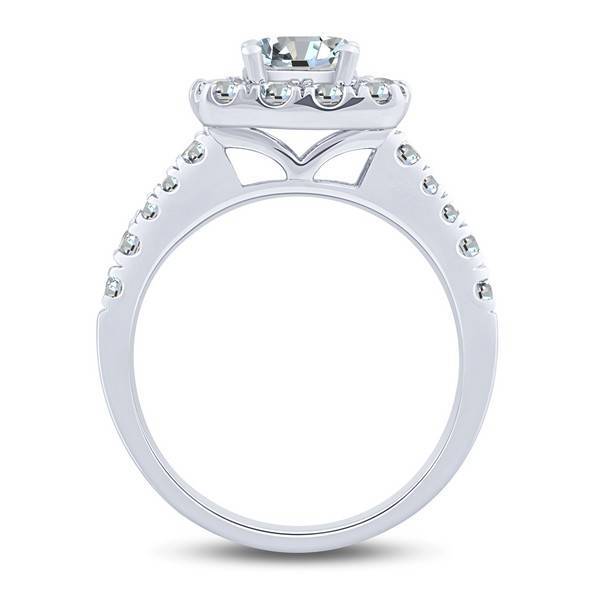 14k white gold 2.00 ctw diamond Halo Bridal Set