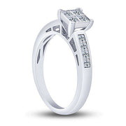 14K WHITE GOLD 1.00 CTW Diamond Quad Bridal Set