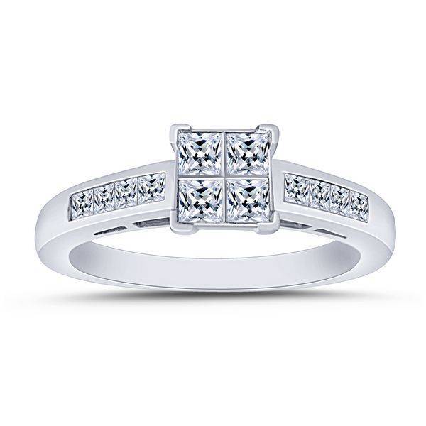 14K WHITE GOLD 1.00 CTW Diamond Quad Bridal Set