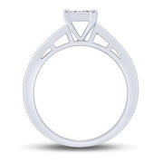 14K WHITE GOLD 1.00 CTW Diamond Quad Bridal Set