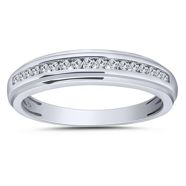 10k White Gold 0.25 ctw Diamond Men's Band