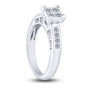 10K WHITE GOLD 1.00 CTW Diamond QUAD BRIDAL SET