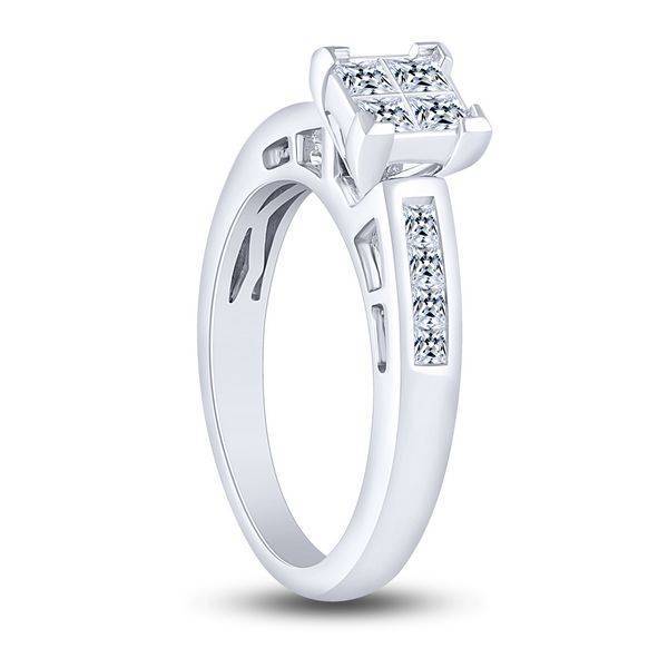 10K WHITE GOLD 1.00 CTW Diamond QUAD BRIDAL SET