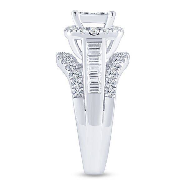 14K WHITE GOLD 2.00 CTW Diamond Bridal Quad Ring