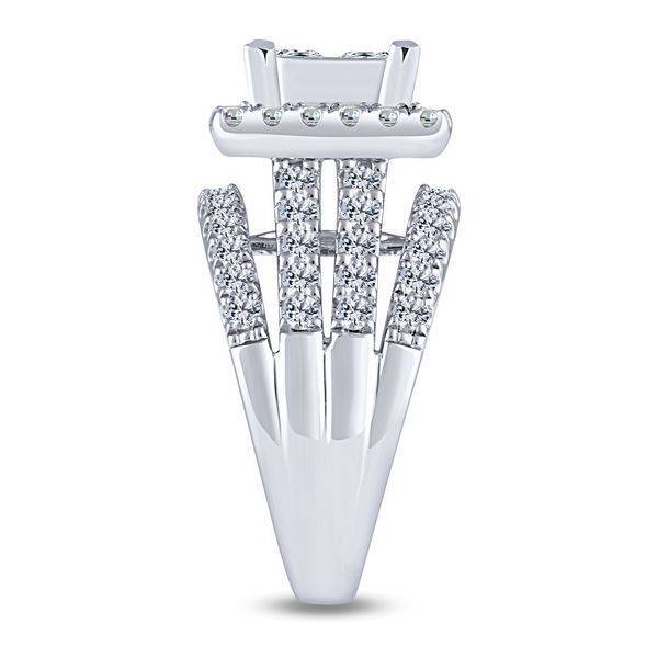 14k white gold 2.75 ctw Princess Cut Diamond bridal Ring