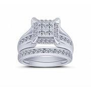 14K WHITE GOLD 1.5 CTW Diamond Quad Bridal Set