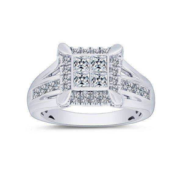 14K WHITE GOLD 1.5 CTW Diamond Quad Bridal Set