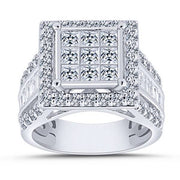14k white gold 2.00 ctw Diamond Quad Halo bridal Ring