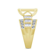 14K YELLOW GOLD 2 CTW Diamond Quad Bridal Ring