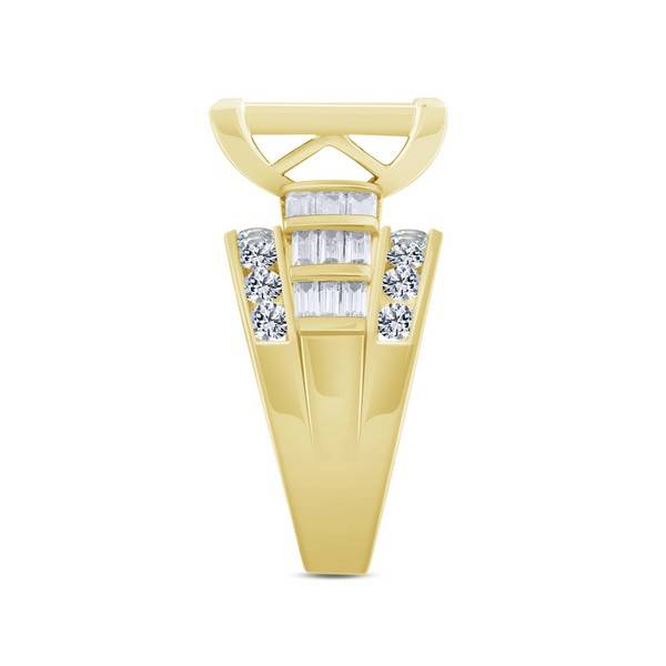 14K YELLOW GOLD 2 CTW Diamond Quad Bridal Ring