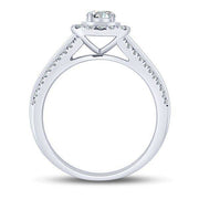 14K WHITE GOLD 1.13 CTW Diamond Halo Bridal Set