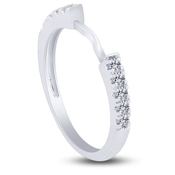 14k white gold 1.50 ctw Diamond Quad Engagement Ring