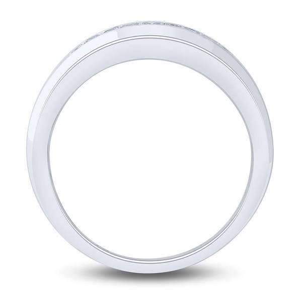 14k white gold 0.50 ctw diamond Men's Band