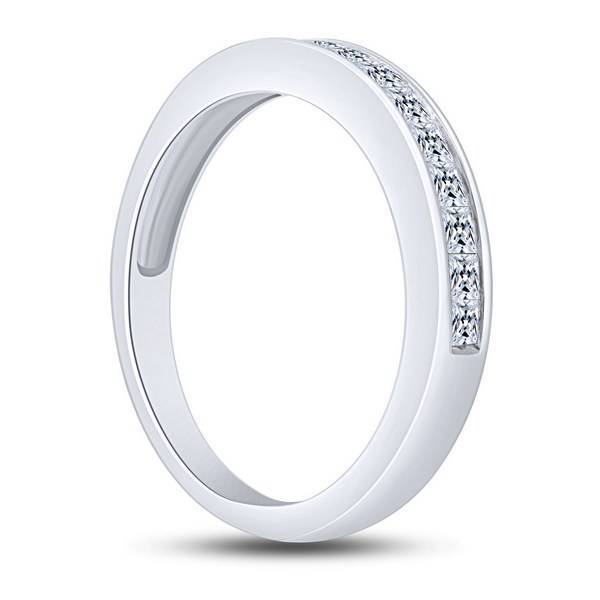 14k White Gold 0.33 ctw Channel Set Anniversary Band