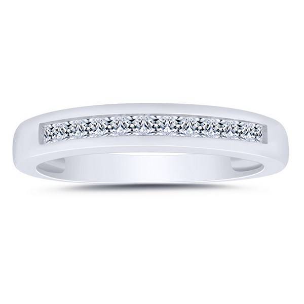 14k White Gold 0.50 ctw Channel Set Anniversary band