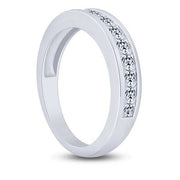 14k White Gold 1.00 ctw Channel Set Diamond Anniversary Band