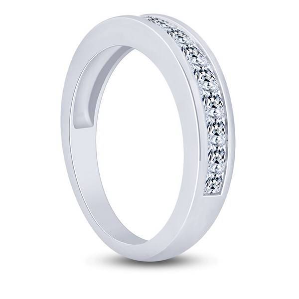 14k White Gold 1.00 ctw Channel Set Diamond Anniversary Band