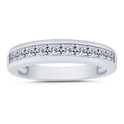 14k White Gold 1.00 ctw Channel Set Diamond Anniversary Band