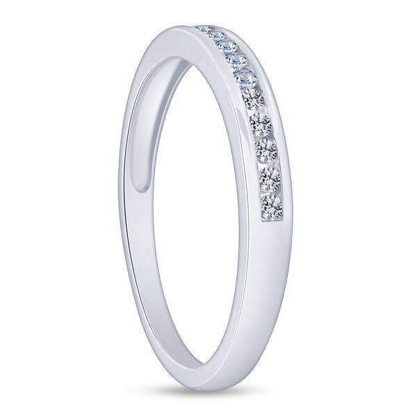 14k White Gold 0.15 ctw Diamond Channel Set Anniversary Band