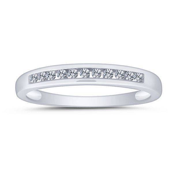14k White Gold 0.15 ctw Diamond Channel Set Anniversary Band