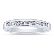 14k White Gold 0.25 ctw Channel Set Anniversary Band
