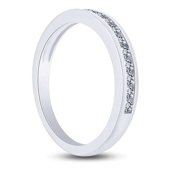 14k White Gold 0.25 ctw Channel Set Anniversary Band