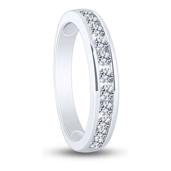 14K White Gold 0.50 ctw Diamond Men'S Band