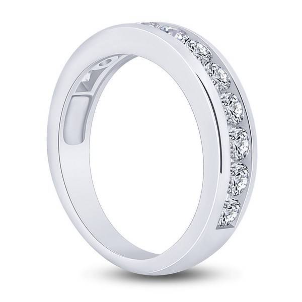 14k white gold 1.00 ctw Diamond Channel Set Anniversary Band