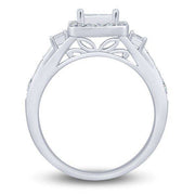 14K WHITE GOLD 0.97 CTW Diamond Quad Bridal Set