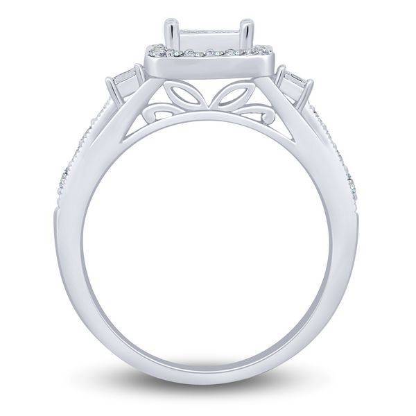 14K WHITE GOLD 0.97 CTW Diamond Quad Bridal Set