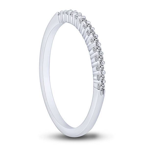 14k White Gold 0.15 ctw diamond Anniversary Band