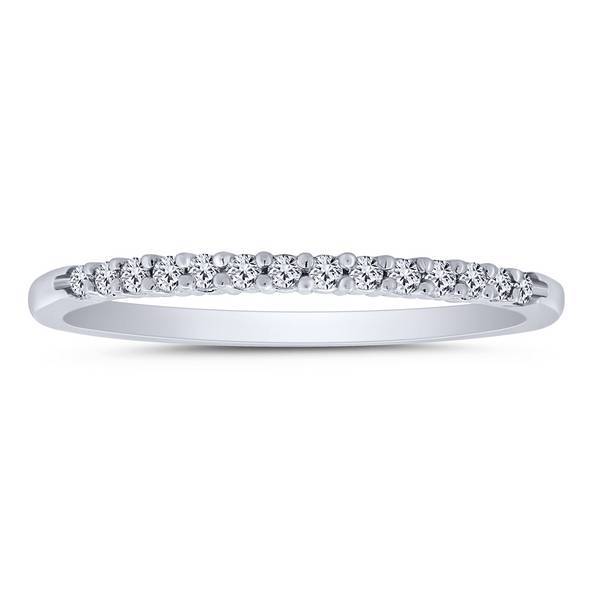 14k White Gold 0.15 ctw diamond Anniversary Band