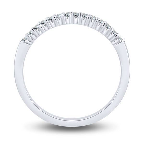 14k White Gold 0.15 ctw diamond Anniversary Band