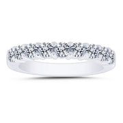 14k White Gold 1.00 ctw diamond Anniversary Band