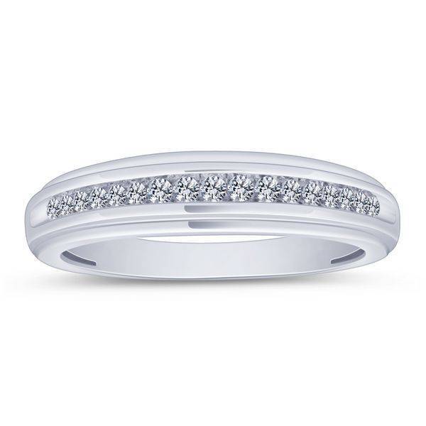 10k White Gold 0.25 ctw Diamond Men's Band