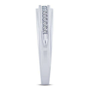 10k White Gold 0.25 ctw Diamond Men's Band