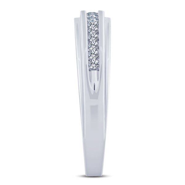 10k White Gold 0.25 ctw Diamond Men's Band