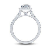 14K White Gold 1.40 CTW DIAMOND Halo Ring