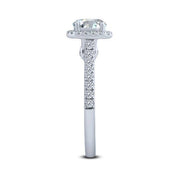 14K White Gold 1.40 CTW DIAMOND Halo Ring