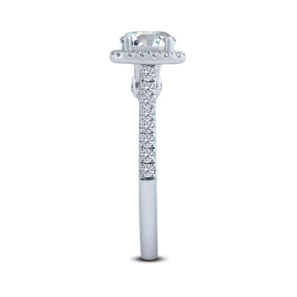 14K White Gold 1.40 CTW DIAMOND Halo Ring