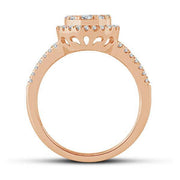 14K ROSE GOLD 0.88 CTW Diamond PEAR Composite Bridal Set
